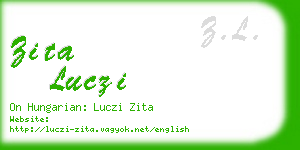 zita luczi business card